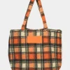 STIEGLITZ Check Teddy Bag | Orange Hot