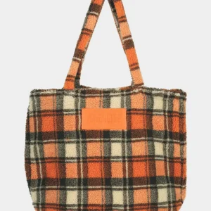 STIEGLITZ Check Teddy Bag | Orange Hot