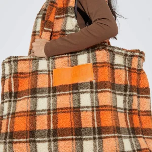 STIEGLITZ Check Teddy Bag | Orange Hot