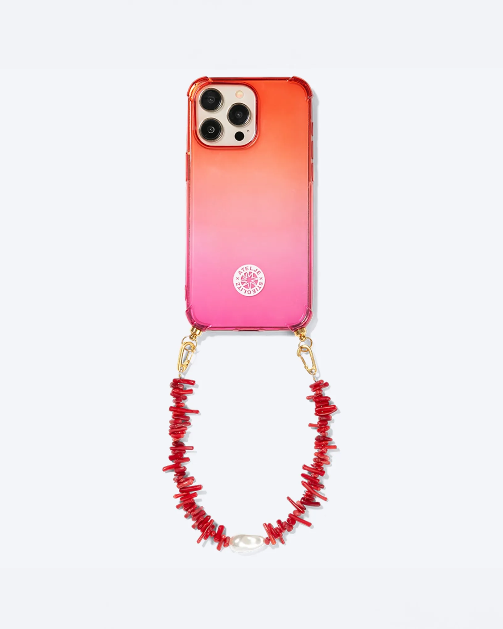 coral_reef__short_phone_cord__red_1.webp STIEGLITZ Coral Reef - Short Phone Cord | Red Hot