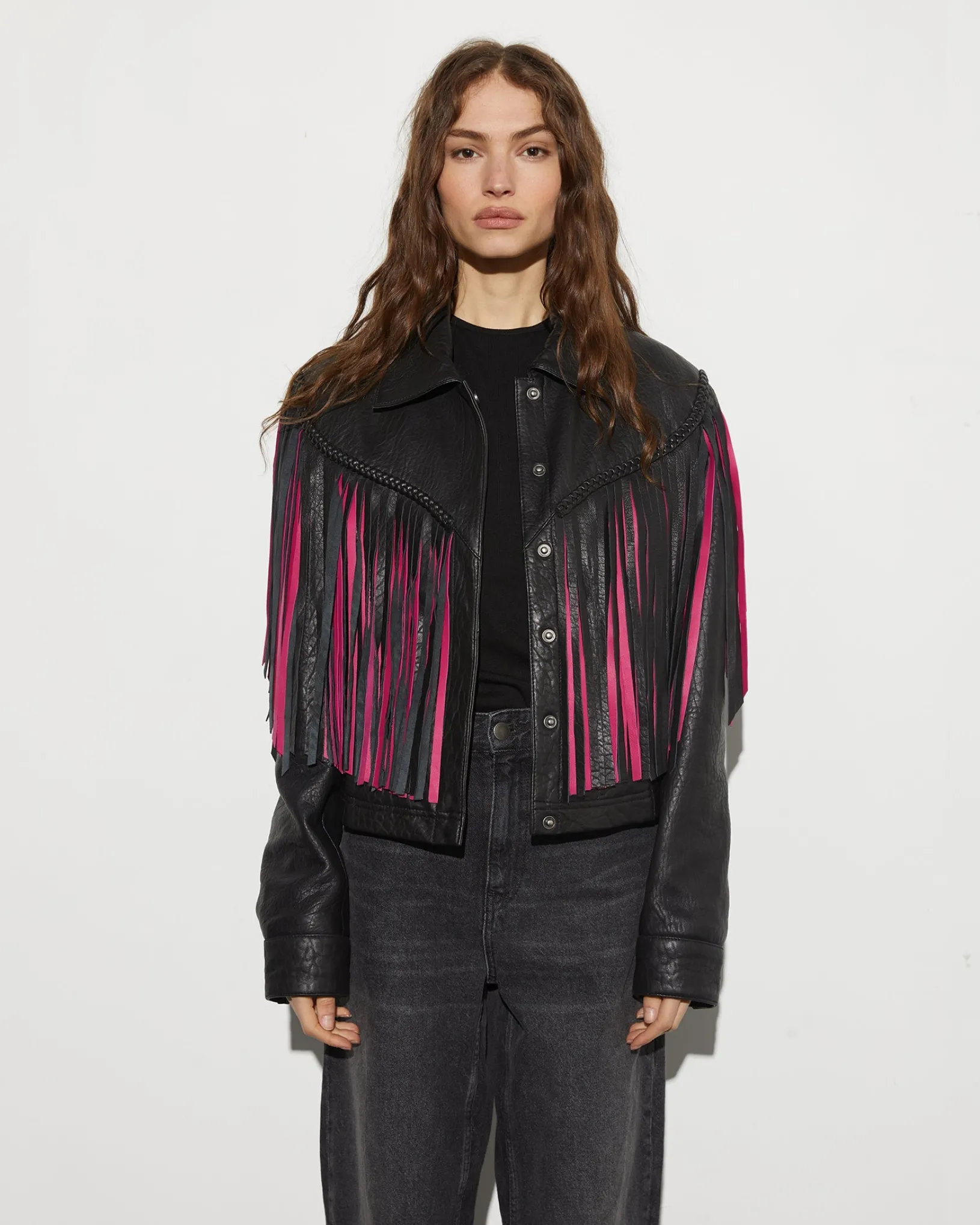 janez_leather_fringe_jacket__black_1.webp STIEGLITZ Janez Leather Fringe Jacket | Black New
