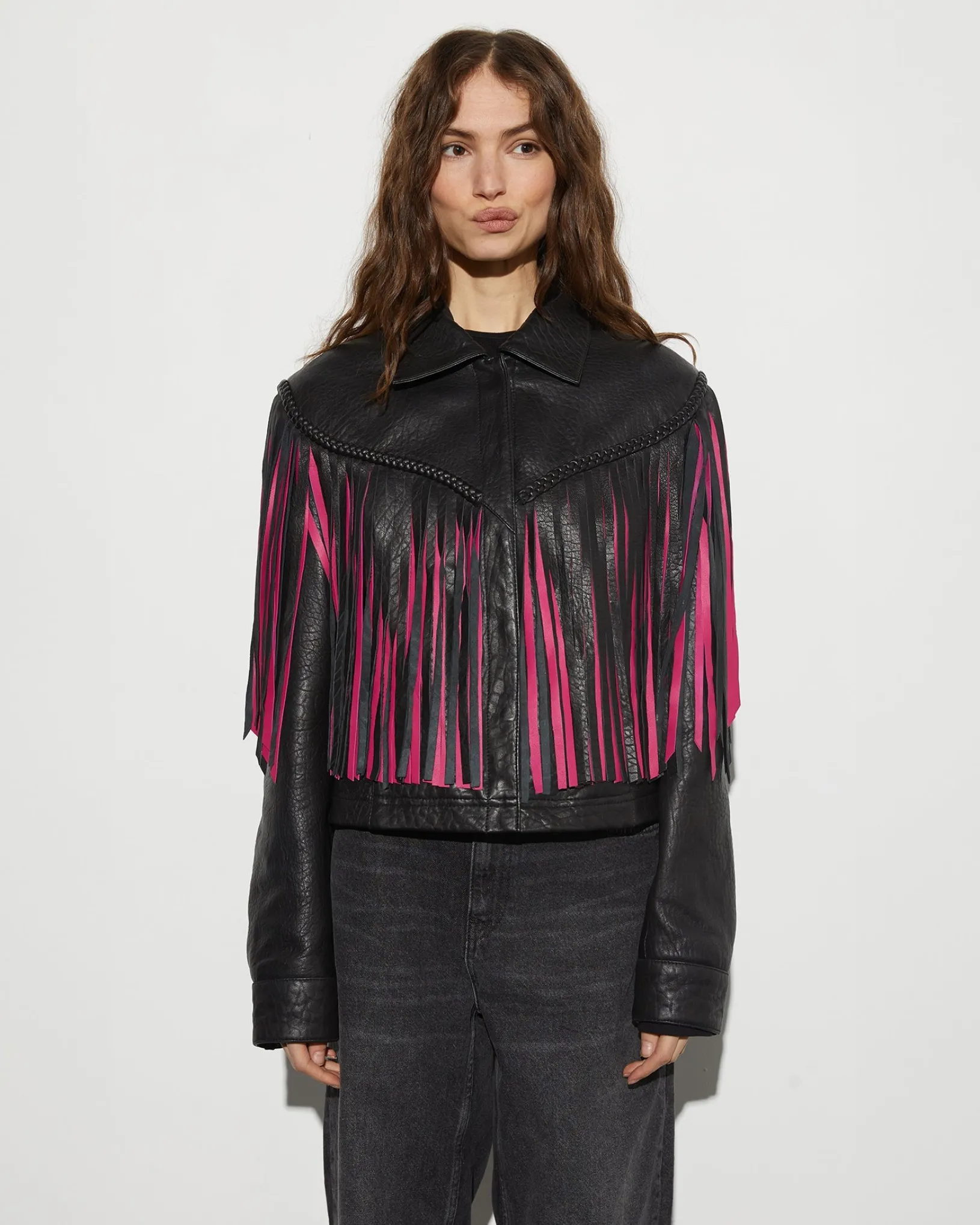 janez_leather_fringe_jacket__black_2.webp STIEGLITZ Janez Leather Fringe Jacket | Black New