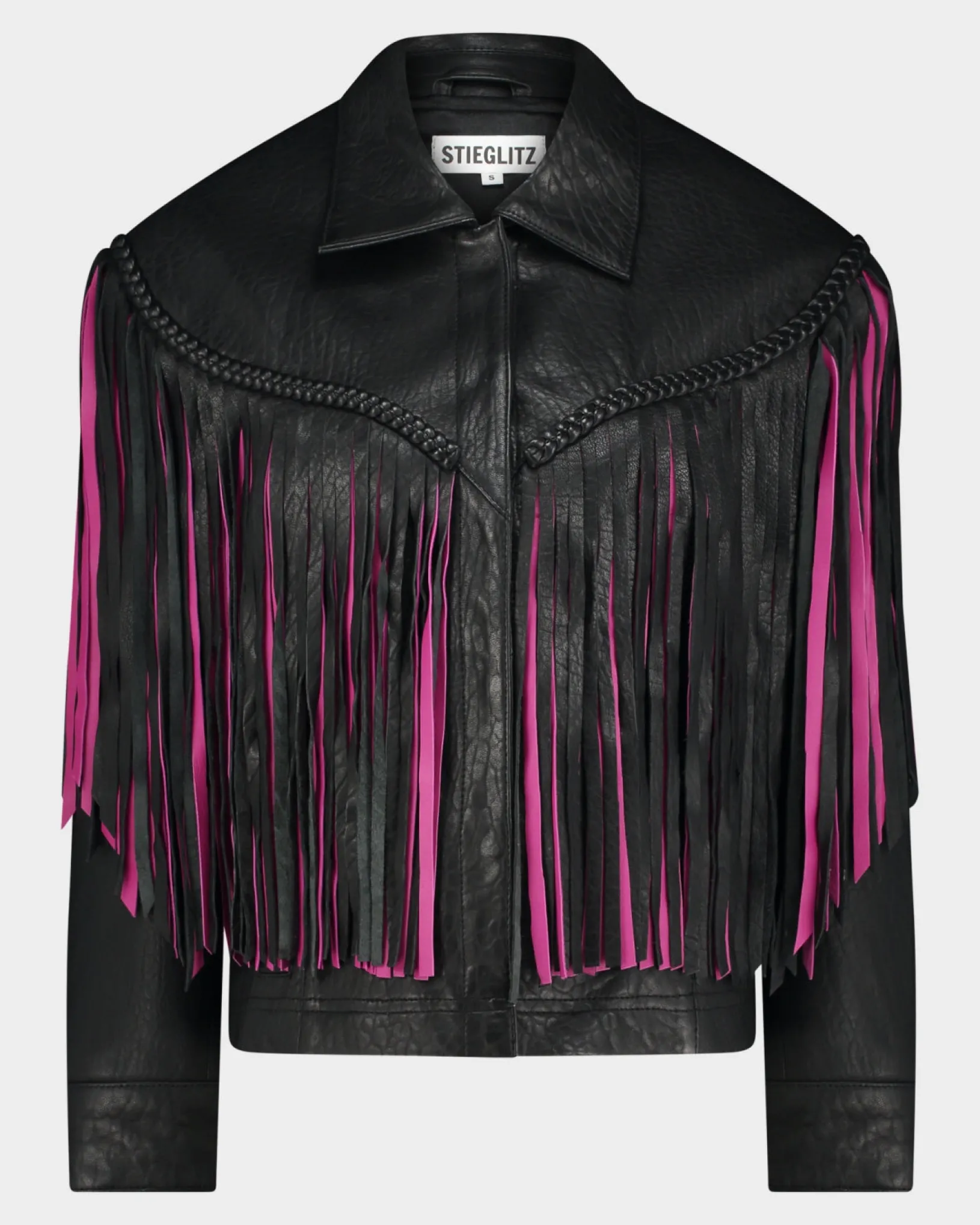janez_leather_fringe_jacket__black_3.webp STIEGLITZ Janez Leather Fringe Jacket | Black New