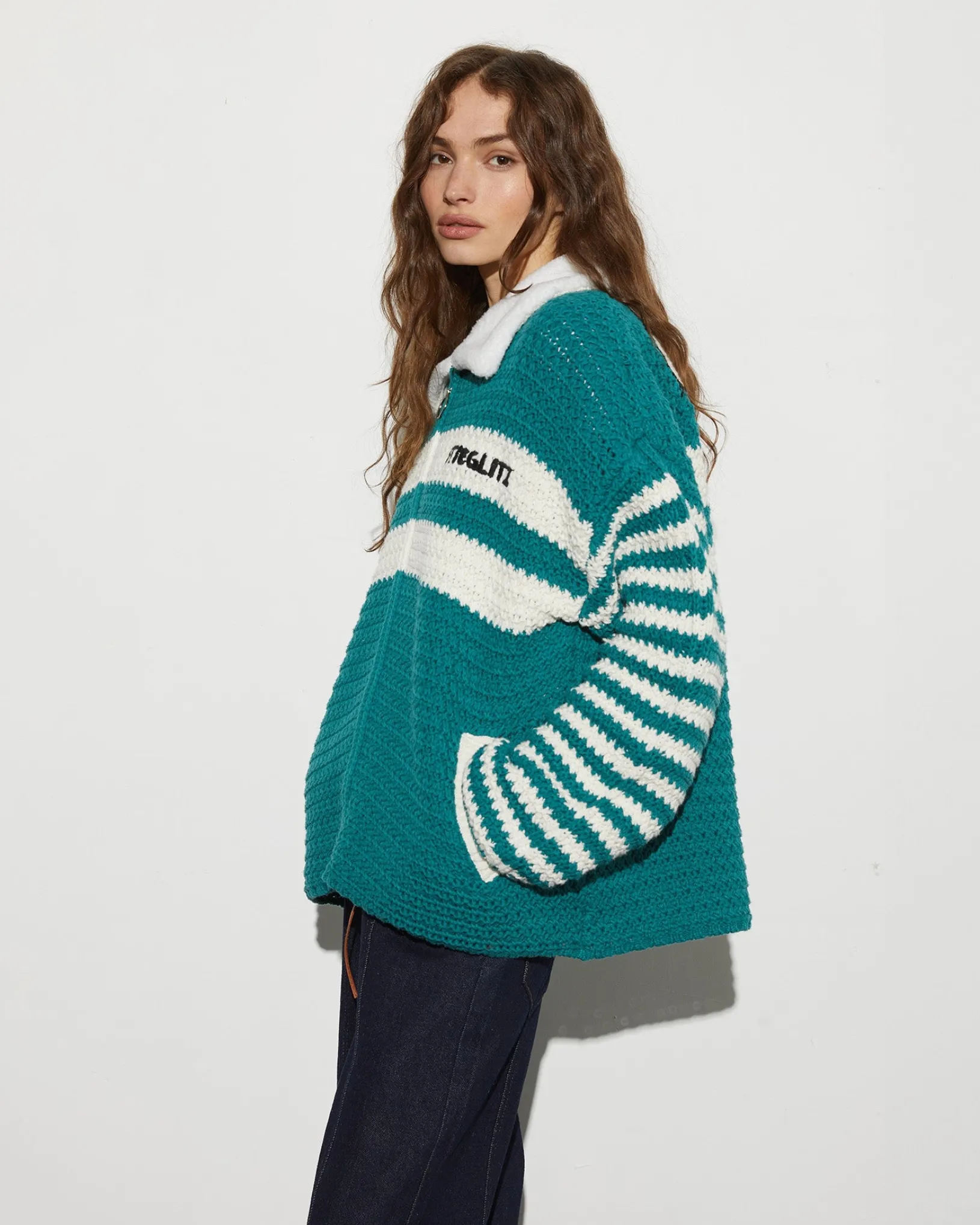 kayden_crochet_jacket__green_0.webp STIEGLITZ Kayden Crochet Jacket | Green Outlet