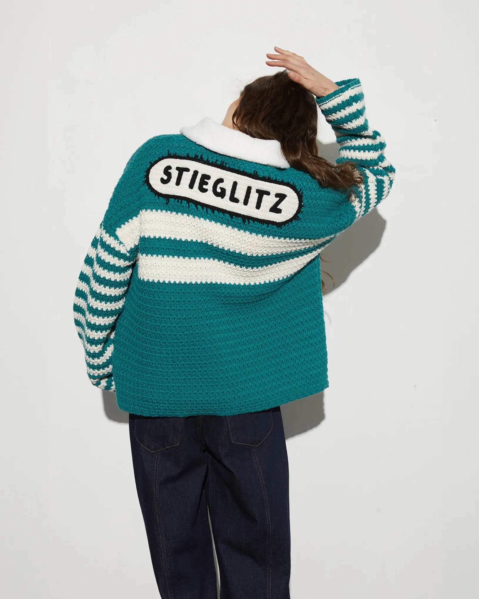 kayden_crochet_jacket__green_1.webp STIEGLITZ Kayden Crochet Jacket | Green Outlet