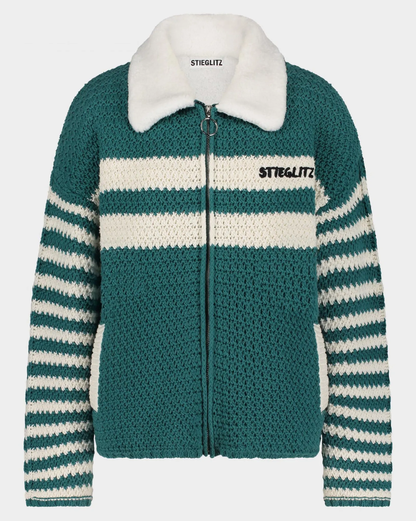 kayden_crochet_jacket__green_3.webp STIEGLITZ Kayden Crochet Jacket | Green Outlet