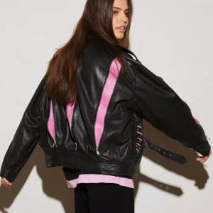 STIEGLITZ Leather Lola Biker Jacket | Black Discount