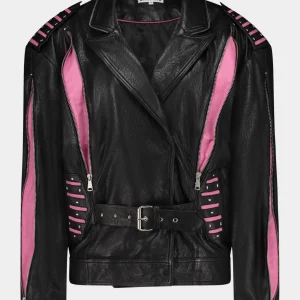 STIEGLITZ Leather Lola Biker Jacket | Black Discount