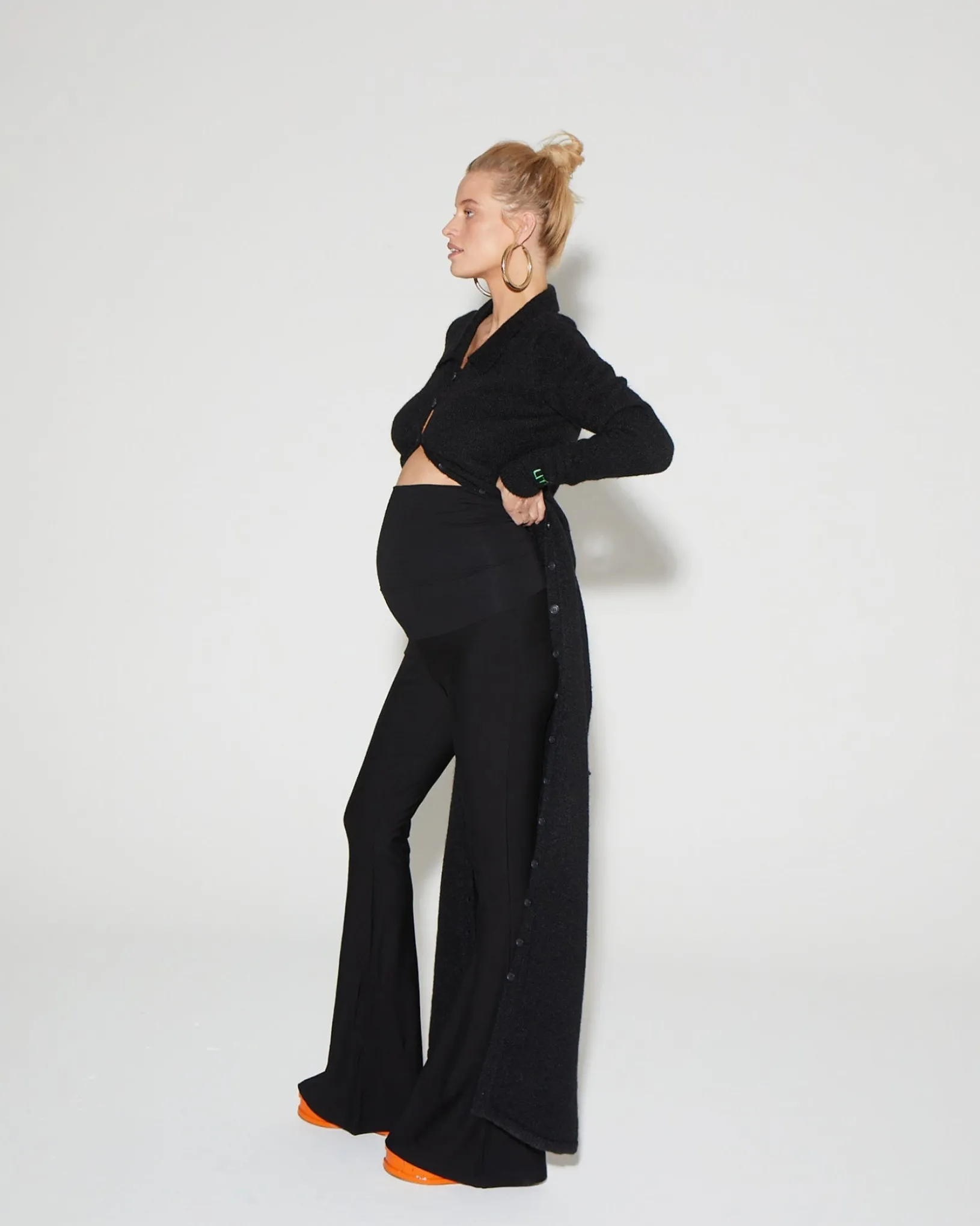 maternity_flared_broek__black_1.webp STIEGLITZ Maternity Flared Broek | Black Discount