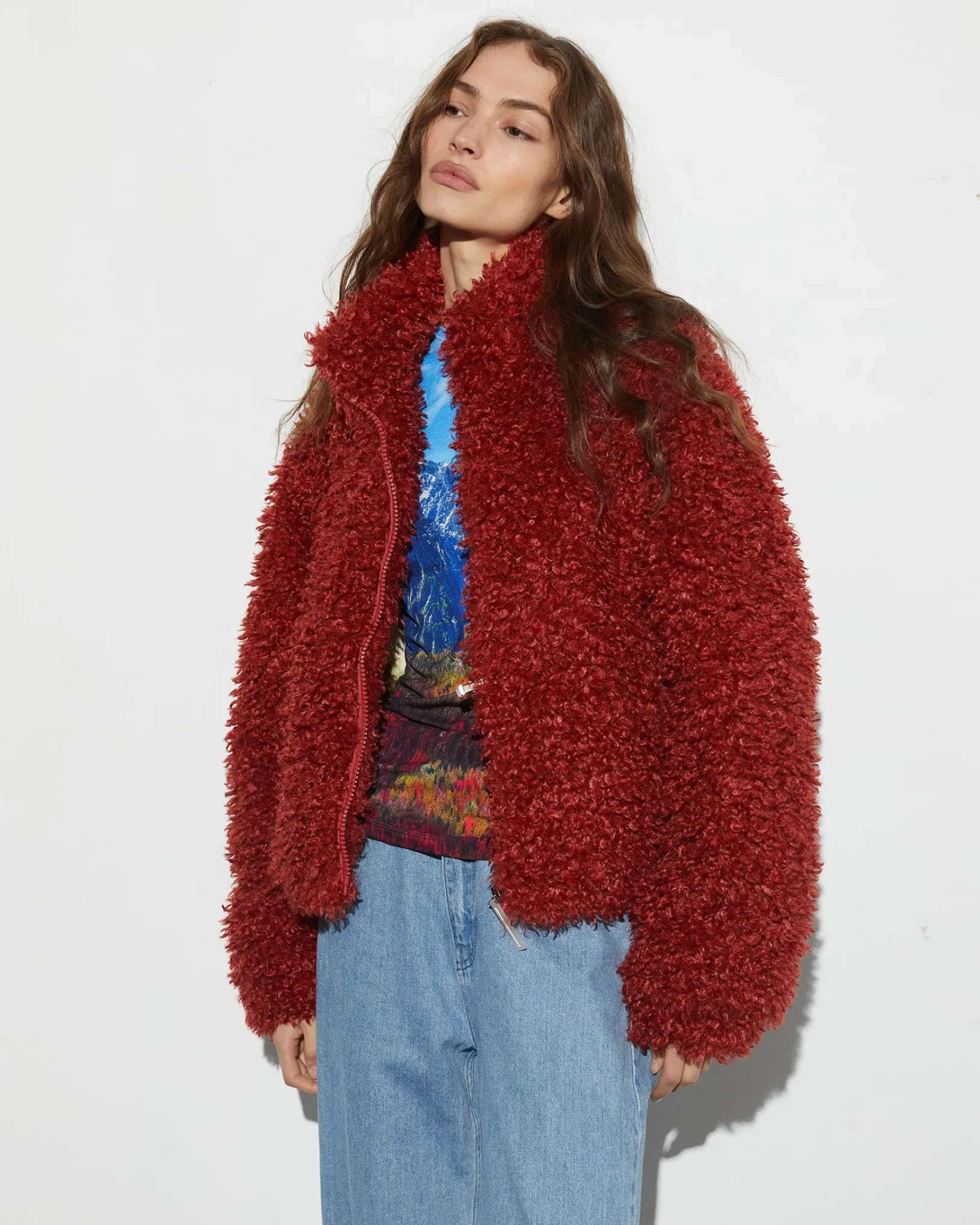 milana_cropped_fluffy_puffer__brown_2.webp STIEGLITZ Milana Cropped Fluffy Puffer | Brown Fashion