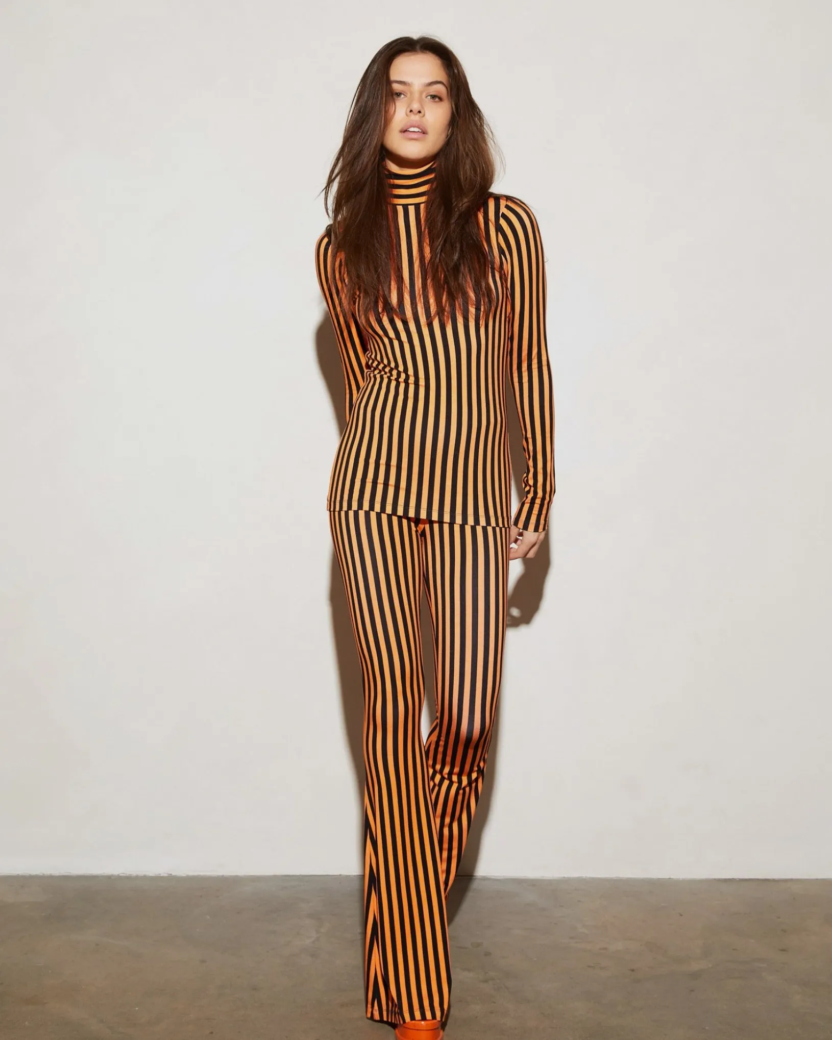neva_flared_broek__orange_0.webp STIEGLITZ Neva Flared Broek | Orange Best Sale