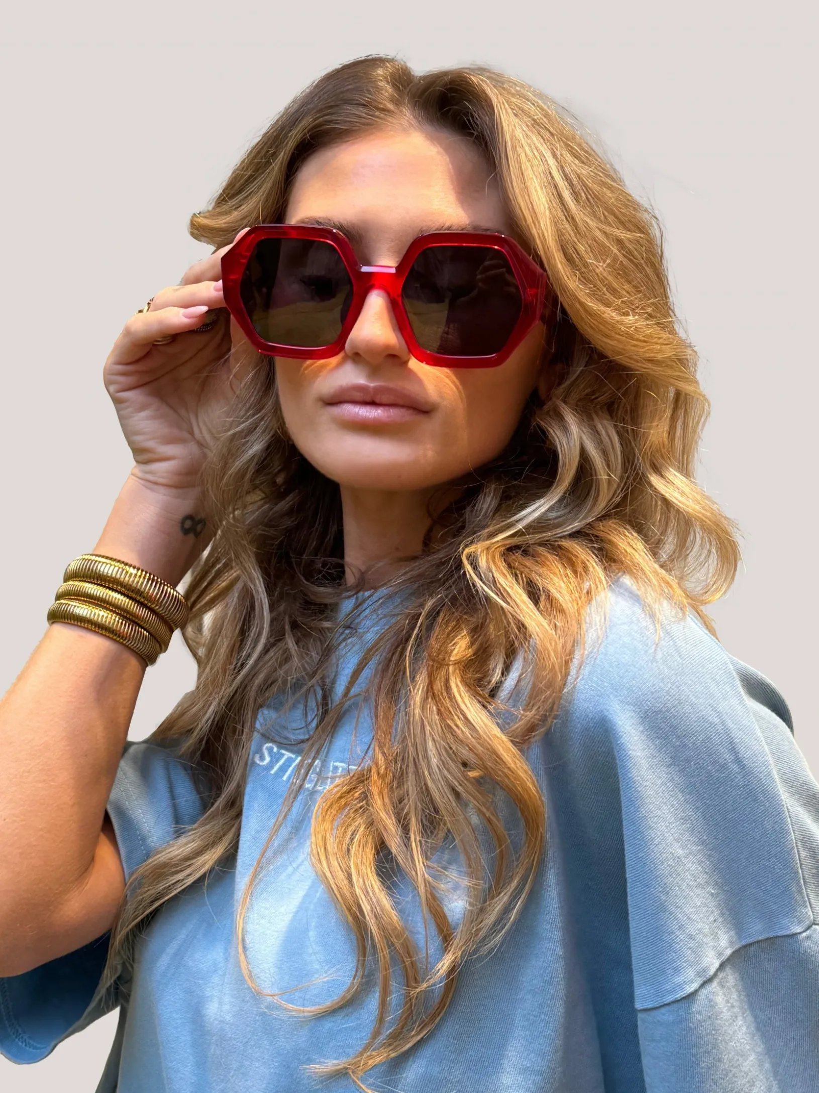 ula_sunglasses__red_3.webp STIEGLITZ Ula Sunglasses | Red Discount