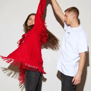 STIEGLITZ Wool Fringe Jacket | Red Online