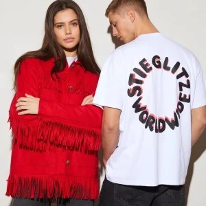 STIEGLITZ Wool Fringe Jacket | Red Online