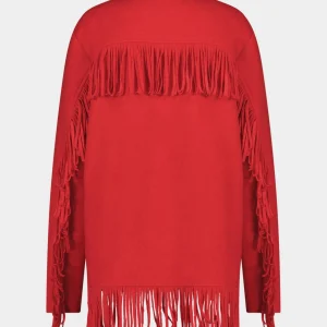 STIEGLITZ Wool Fringe Jacket | Red Online